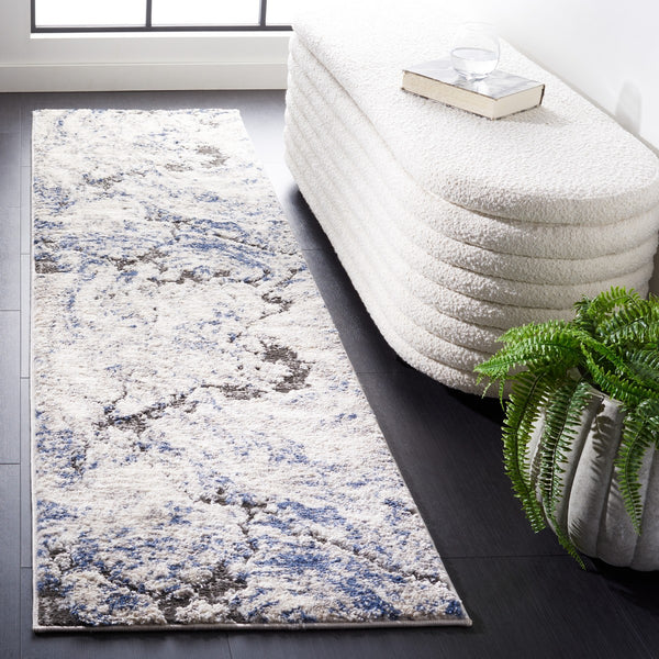 Safavieh Petra 102 Power Loomed Modern Rug Ivory / Blue PTA102A-9