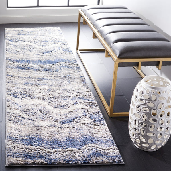 Safavieh Petra 112 Power Loomed Modern Rug Light Beige / Blue PTA112A-9