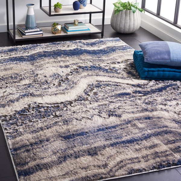 Safavieh Petra 112 Power Loomed Modern Rug Light Beige / Blue PTA112A-9
