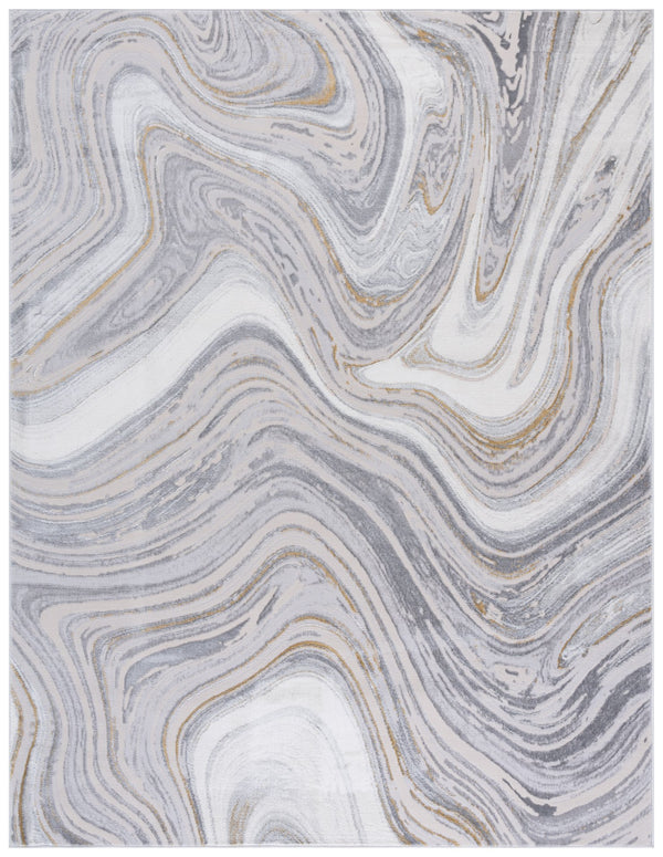 Safavieh Prestige Luxurious Area Rug - Turkish Power-loomed Design With Elegant Marble-inspired Patterns Ivory ,Grey 75% Polypropylene 25% Polyester Pte108a-7r