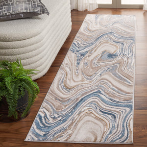 Safavieh Prestige Elegant Area Rug With Captivating Marbled Design For Contemporary Living Spaces And Comfort Beige ,Blue 75%Pp_25%Pes Pte108b-7