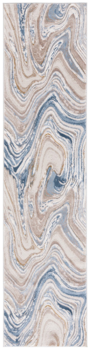 Safavieh Prestige Elegant Area Rug With Captivating Marbled Design For Contemporary Living Spaces And Comfort Beige ,Blue 75%Pp_25%Pes Pte108b-7