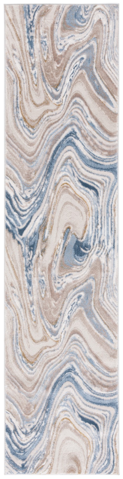 Safavieh Prestige Elegant Area Rug With Captivating Marbled Design For Contemporary Living Spaces And Comfort Beige ,Blue 75%Pp_25%Pes Pte108b-7