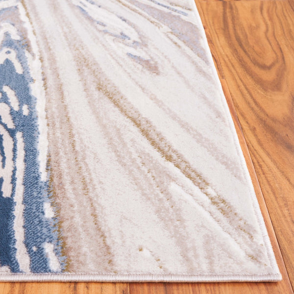 Safavieh Prestige Elegant Area Rug With Captivating Marbled Design For Contemporary Living Spaces And Comfort Beige ,Blue 75%Pp_25%Pes Pte108b-7