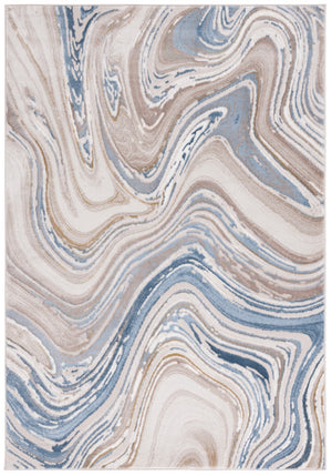 Safavieh Prestige Elegant Area Rug With Captivating Marbled Design For Contemporary Living Spaces And Comfort Beige ,Blue 75%Pp_25%Pes Pte108b-7