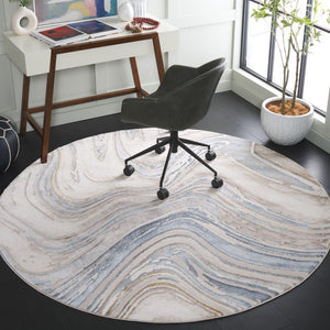 Safavieh Prestige Elegant Area Rug With Captivating Marbled Design For Contemporary Living Spaces And Comfort Beige ,Blue 75%Pp_25%Pes Pte108b-7