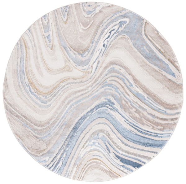 Safavieh Prestige Elegant Area Rug With Captivating Marbled Design For Contemporary Living Spaces And Comfort Beige ,Blue 75%Pp_25%Pes Pte108b-7