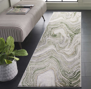 Safavieh Prestige Luxurious Area Rug - Turkish Power-loomed Design With Elegant Marble-inspired Patterns Ivory ,Light Green 75% Polypropylene 25% Polyester Pte108c-8