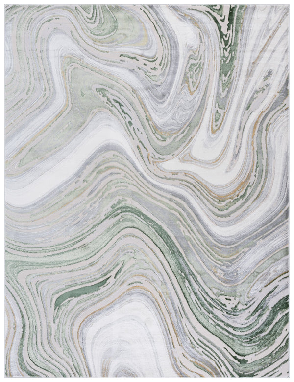 Safavieh Prestige Luxurious Area Rug - Turkish Power-loomed Design With Elegant Marble-inspired Patterns Ivory ,Light Green 75% Polypropylene 25% Polyester Pte108c-8