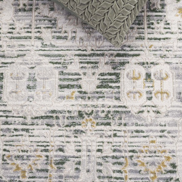 Safavieh Prestige Elegant Area Rug - Luxurious Power-loomed Design With Timeless Medallion Patterns Ivory ,Grey 75% Polypropylene 25% Polyester Pte110a-7sq
