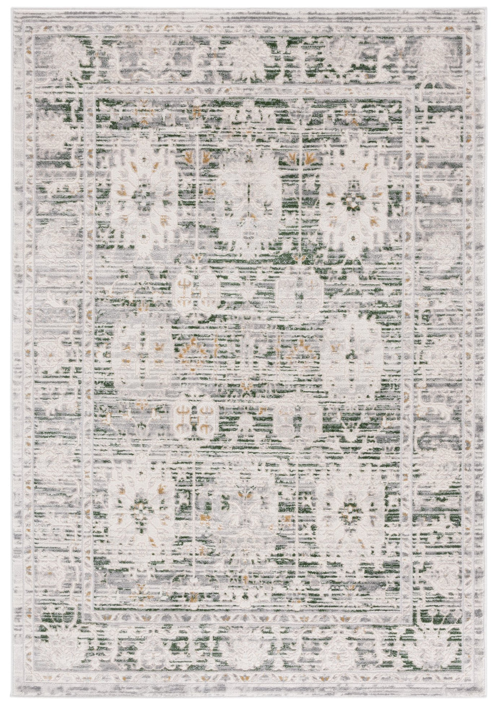 Safavieh Prestige Elegant Area Rug - Luxurious Power-loomed Design With Timeless Medallion Patterns Ivory ,Grey 75% Polypropylene 25% Polyester Pte110a-7sq