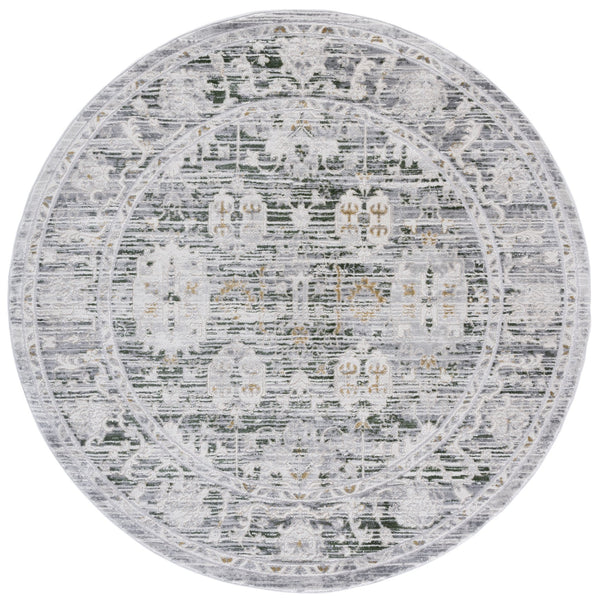 Safavieh Prestige Elegant Area Rug - Luxurious Power-loomed Design With Timeless Medallion Patterns Ivory ,Grey 75% Polypropylene 25% Polyester Pte110a-7sq