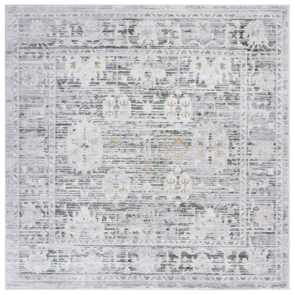 Safavieh Prestige Elegant Area Rug - Luxurious Power-loomed Design With Timeless Medallion Patterns Ivory ,Grey 75% Polypropylene 25% Polyester Pte110a-7sq