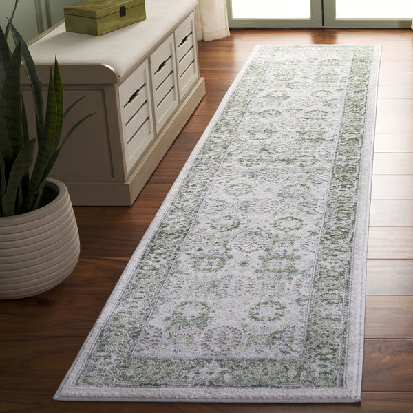 Safavieh Prestige Elegant Area Rug With Timeless Medallion Design For Sophisticated Home Decor Style Ivory ,Light Green 75% Polypropylene 25% Polyester Pte112a-9