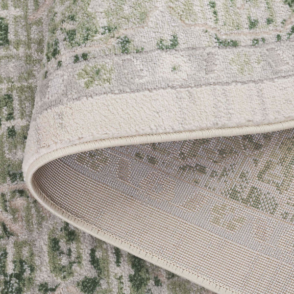 Safavieh Prestige Elegant Area Rug With Timeless Medallion Design For Sophisticated Home Decor Style Ivory ,Light Green 75% Polypropylene 25% Polyester Pte112a-9