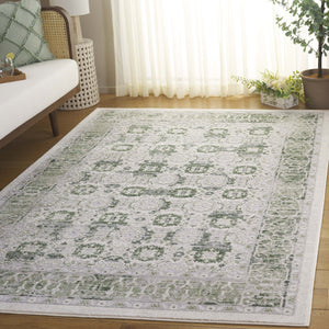 Safavieh Prestige Elegant Area Rug With Timeless Medallion Design For Sophisticated Home Decor Style Ivory ,Light Green 75% Polypropylene 25% Polyester Pte112a-9