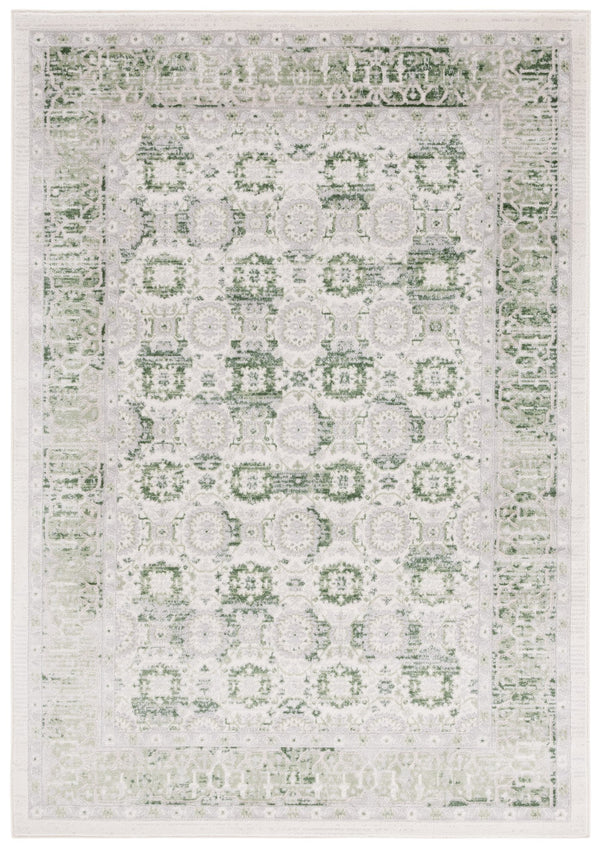 Safavieh Prestige Elegant Area Rug With Timeless Medallion Design For Sophisticated Home Decor Style Ivory ,Light Green 75% Polypropylene 25% Polyester Pte112a-9