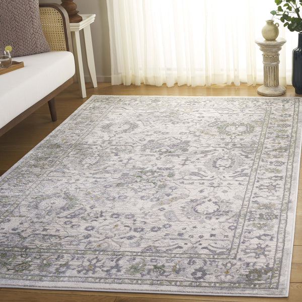 Safavieh Prestige Elegant Floral-patterned Area Rug, Luxurious Turkish Craftsmanship For Timeless Home Décor Ivory ,Grey 75% Polypropylene 25% Polyester Pte118a-8