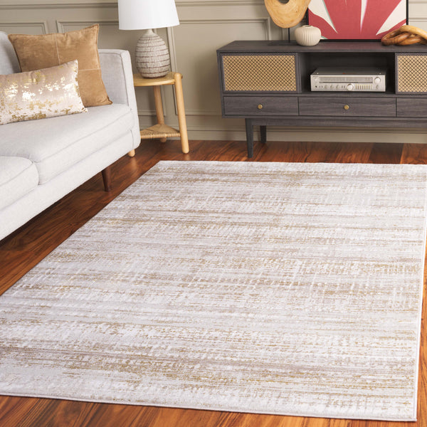 Safavieh Prestige Low-Profile Ivory Beige Rug — Power-Loomed Turkish Construction, Durable Modern Neutral For Layering 2'-3" x 4'-0" PTE128A-24