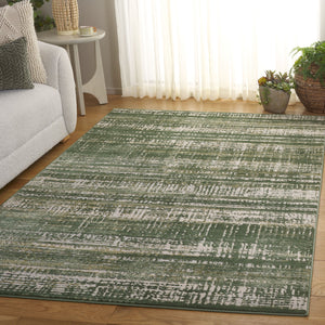 Safavieh Prestige Elegant Turkish Area Rug – Durable, Stylish, Soft Underfoot For Home Décor Enhancement Ivory ,Green 75% Polypropylene 25% Polyester Pte128c-9