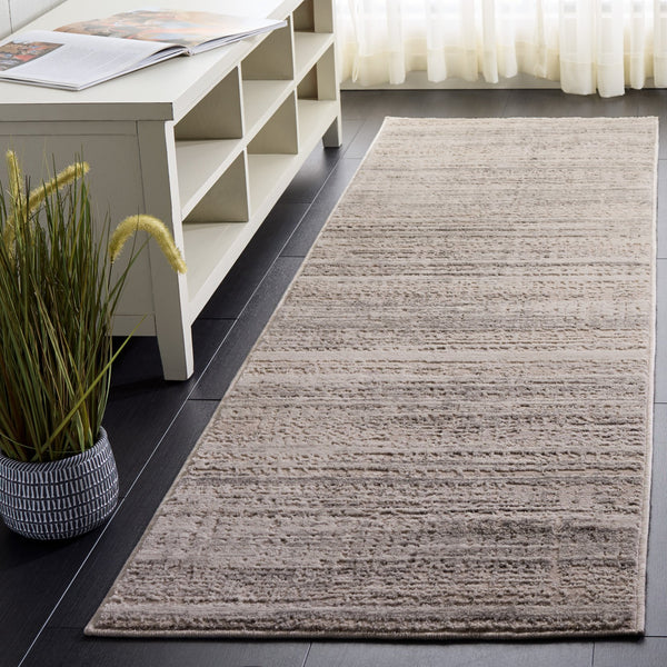 Safavieh Prestige Contemporary Runner Rug In Ivory & Grey – Elegant 2ft X 7ft Design For High-traffic Areas Ivory ,Grey 75% Polypropylene 25% Polyester Pte128f-27