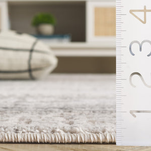 Safavieh Prestige Chic Power-loomed Area Rug - Timeless Elegance With Modern Stripes For Stylish Spaces Ivory ,Grey 75%Pp_25%Pes Pte128f-7