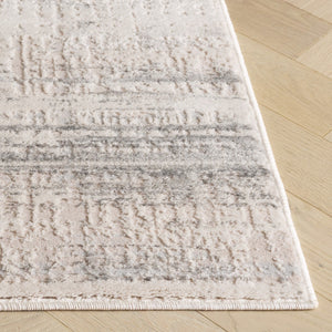 Safavieh Prestige Chic Power-loomed Area Rug - Timeless Elegance With Modern Stripes For Stylish Spaces Ivory ,Grey 75%Pp_25%Pes Pte128f-7