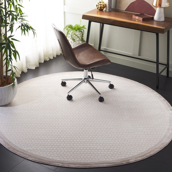 Safavieh Prestige Elegant Round Area Rug - Timeless Turkish Design For Luxury Living Spaces And Comfort Ivory ,Beige 75% Polypropylene 25% Polyester Pte132a-8