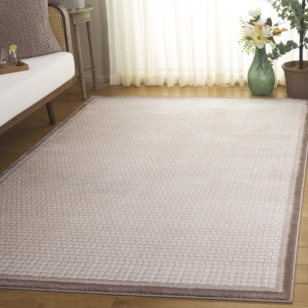 Safavieh Prestige Elegant Round Area Rug - Timeless Turkish Design For Luxury Living Spaces And Comfort Ivory ,Brown 75% Polypropylene 25% Polyester Pte132b-5