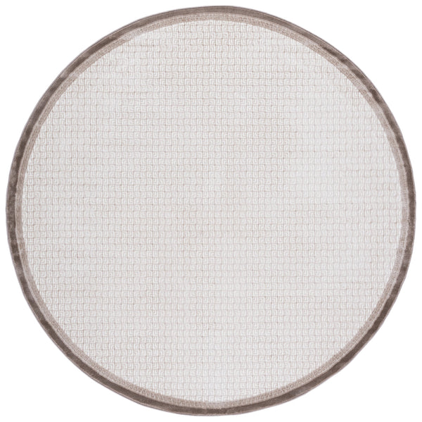 Safavieh Prestige Elegant Round Area Rug - Timeless Turkish Design For Luxury Living Spaces And Comfort Ivory ,Brown 75% Polypropylene 25% Polyester Pte132b-5
