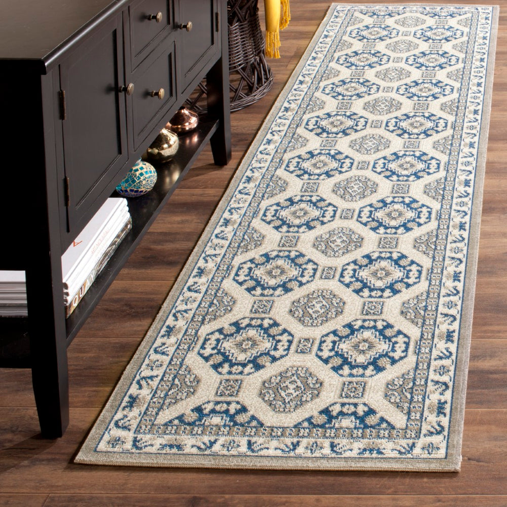 Safavieh Patina Exquisite Area Rug - Timeless Elegance Meets Modern Craftsmanship For Any Room Decor Blue ,Ivory Polypropylene Pile Ptn320d-4sq