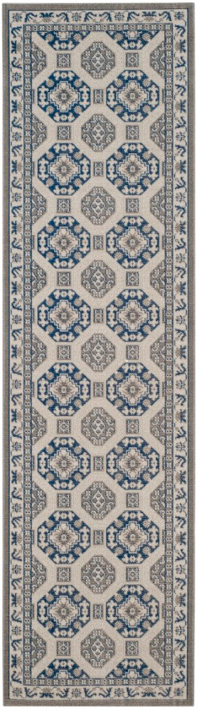 Safavieh Patina Exquisite Area Rug - Timeless Elegance Meets Modern Craftsmanship For Any Room Decor Blue ,Ivory Polypropylene Pile Ptn320d-4sq