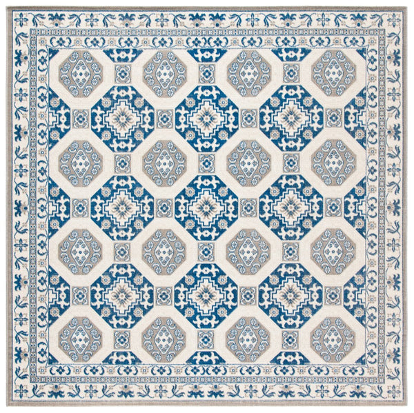 Safavieh Patina Exquisite Area Rug - Timeless Elegance Meets Modern Craftsmanship For Any Room Decor Blue ,Ivory Polypropylene Pile Ptn320d-4sq