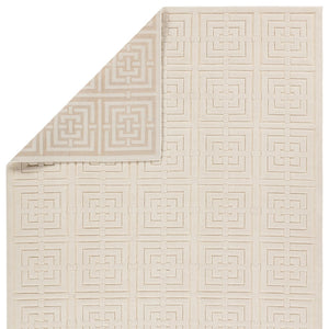 Jaipur Living Petros Marvelle Ptr01 Powerloomed Machinemade 100% Polyester Contemporary Geometric Indoor Rug Cream 100% Polyester Rug158467