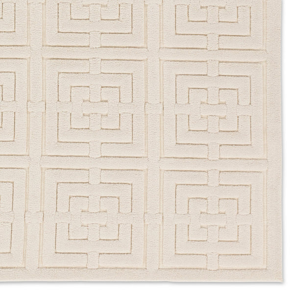 Jaipur Living Petros Marvelle Ptr01 Powerloomed Machinemade 100% Polyester Contemporary Geometric Indoor Rug Cream 100% Polyester Rug158467