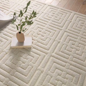 Jaipur Living Petros Marvelle Ptr01 Powerloomed Machinemade 100% Polyester Contemporary Geometric Indoor Rug Cream 100% Polyester Rug158467