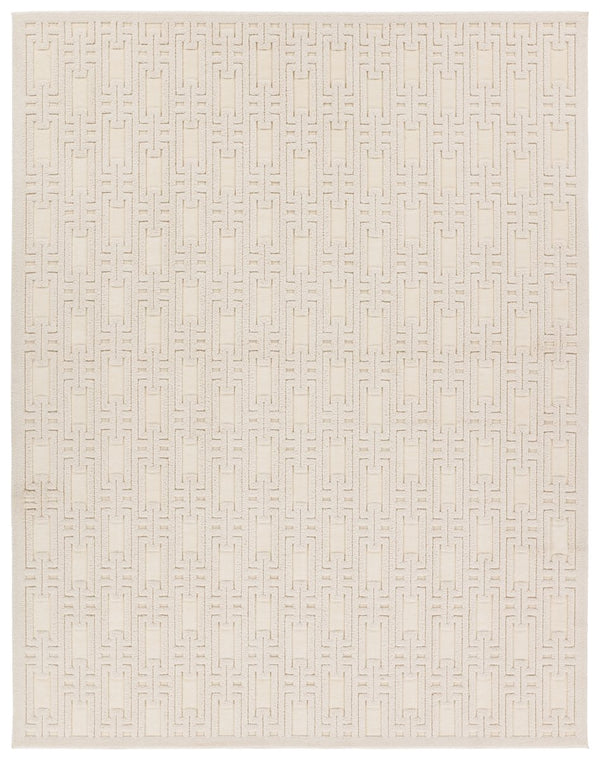 Jaipur Living Petros Torean Ptr03 Powerloomed Machinemade 100% Polyester Geometric Geometric Indoor Rug Cream 100% Polyester Rug158481