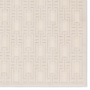 Jaipur Living Petros Torean Ptr03 Powerloomed Machinemade 100% Polyester Geometric Geometric Indoor Rug Cream 100% Polyester Rug158481