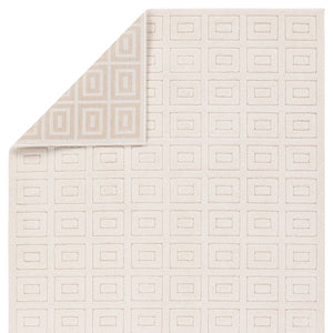 Jaipur Living Petros Barnett Ptr05 Powerloomed Machinemade 100% Polyester Geometric Geometric Indoor Rug Ivory 100% Polyester Rug159377