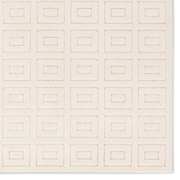 Jaipur Living Petros Barnett Ptr05 Powerloomed Machinemade 100% Polyester Geometric Geometric Indoor Rug Ivory 100% Polyester Rug159377