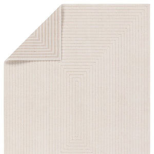 Jaipur Living Petros Archias Ptr06 Powerloomed Machinemade 100% Polyester Geometric Geometric Indoor Rug Ivory 100% Polyester Rug159378