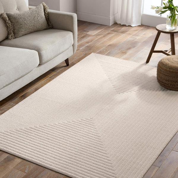 Jaipur Living Jaipur Living Archias Chenille Geometric Rug Cream High Low Pile Bohemian Accent RSW104781