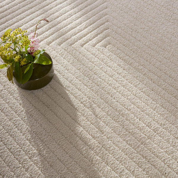 Jaipur Living Jaipur Living Archias Chenille Geometric Rug Cream High Low Pile Bohemian Accent RSW104781
