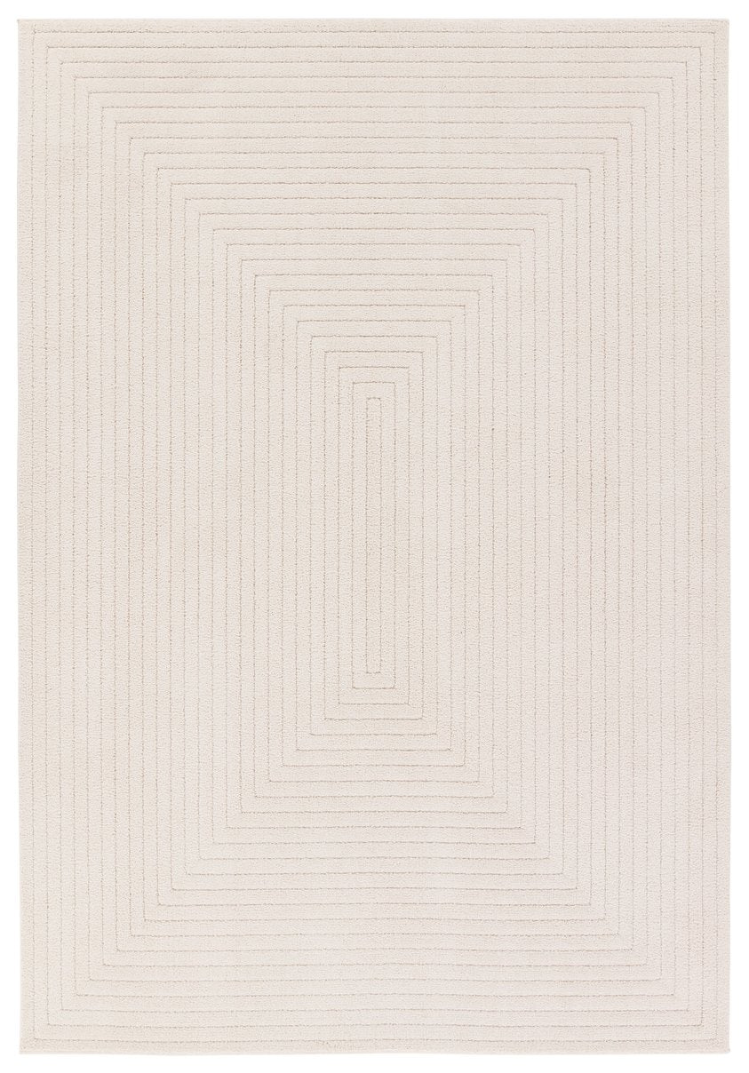 Jaipur Living Petros Archias Ptr06 Powerloomed Machinemade 100% Polyester Geometric Geometric Indoor Rug Ivory 100% Polyester Rug159378
