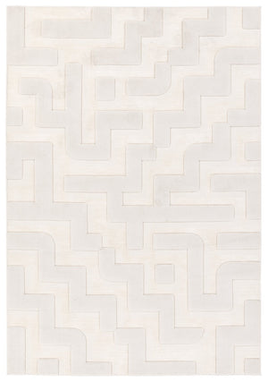 Jaipur Living Petros Braen Ptr08 Powerloomed Machinemade 80% Polyester 20% Chenille Geometric Abstract Indoor Rug Ivory 80% Polyester 20% Chenille Rug161803