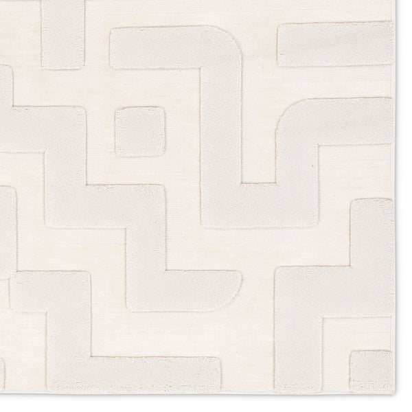 Jaipur Living Petros Braen Ptr08 Powerloomed Machinemade 80% Polyester 20% Chenille Geometric Abstract Indoor Rug Ivory 80% Polyester 20% Chenille Rug161803