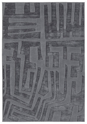 Jaipur Living Petros Cade Ptr09 Powerloomed Machinemade 80% Polyester 20% Chenille Geometric Abstract Indoor Rug Gray 80% Polyester 20% Chenille Rug161791
