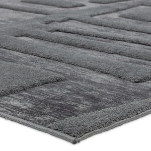 Jaipur Living Petros Cade Ptr09 Powerloomed Machinemade 80% Polyester 20% Chenille Geometric Abstract Indoor Rug Gray 80% Polyester 20% Chenille Rug161791