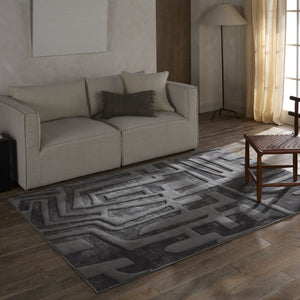 Jaipur Living Petros Cade Ptr09 Powerloomed Machinemade 80% Polyester 20% Chenille Geometric Abstract Indoor Rug Gray 80% Polyester 20% Chenille Rug161791