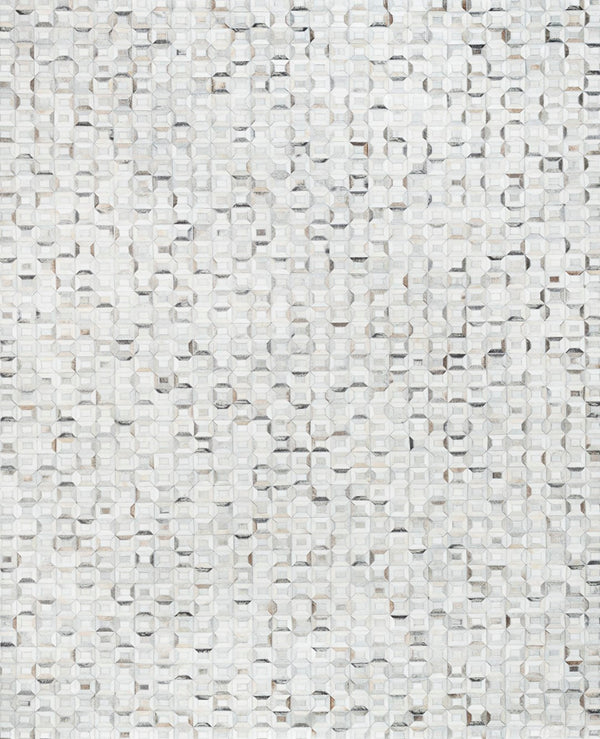 Pasargad Hand-loomed Cowhide Area Rug - Elegant Geometric Design For Luxurious Home Décor Enhancement   Ptx-5113 8x10